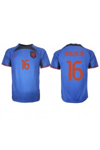 Fotbalové Dres Holandsko Tyrell Malacia #16 Venkovní Oblečení MS 2022 Krátký Rukáv